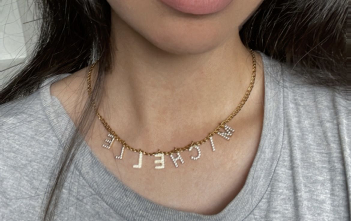 Customer photo review of Namenskette | 18K vergoldet