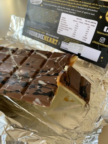 Customer photo review of The Geordie Chocolate Bar - Milk chocolate with caramel