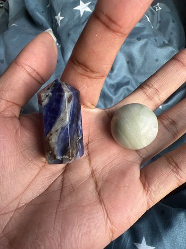 Customer photo review of Sodalite + Serpentine Mini Duo