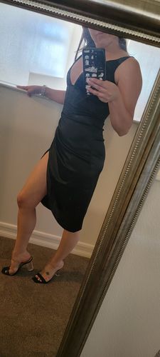 Customer photo review of Goddess Corset Dress (BLACK)