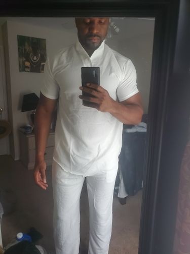 Customer photo review of Summer New Arrival Men Fashion Sets