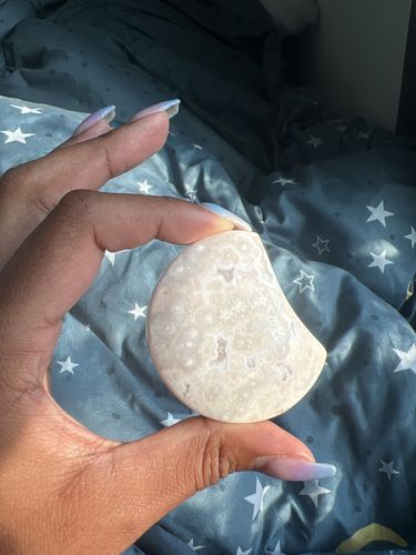 Customer photo review of Flower Agate Moons 🌸🌙- Choose Your Style 💎
