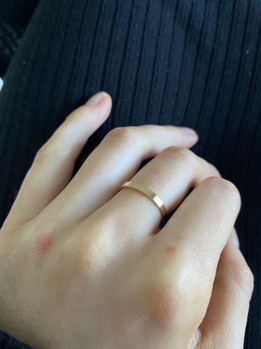 Customer photo review of Flat Band Ring