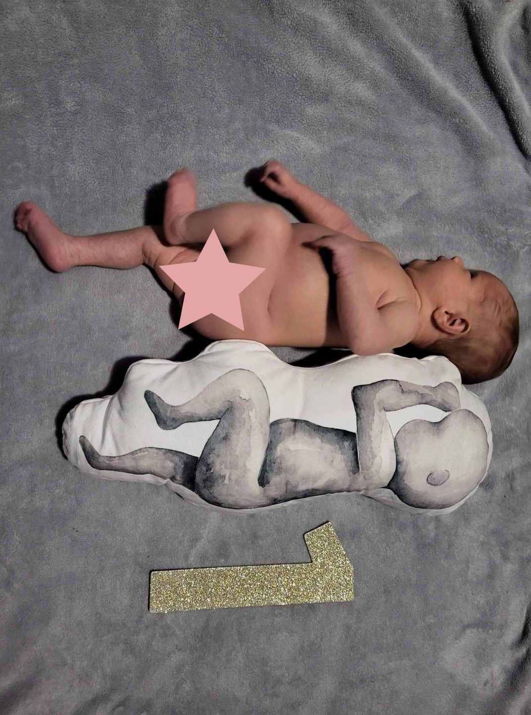 Customer photo review of Birth Pillow Watercolor One