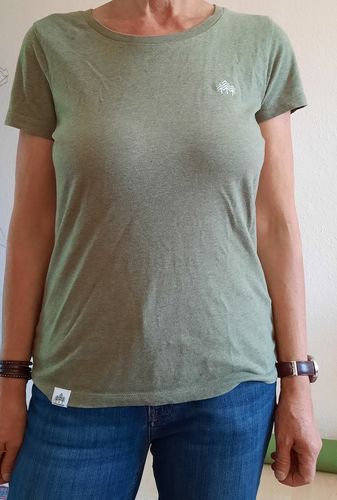 Customer photo review of Damen Shirt Stick - Khaki meliert (🌲)