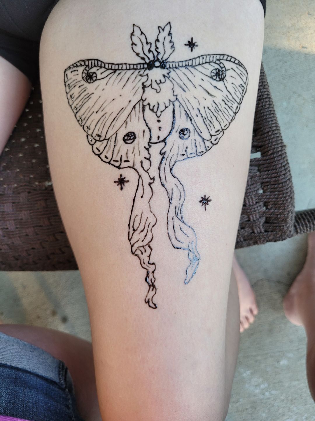Customer photo review of 1 oz. Jagua tattoo gel combo kit
