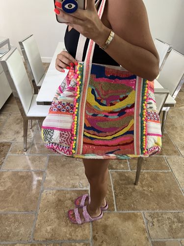 Customer photo review of Isabella Embellished Hand Beaded Tote