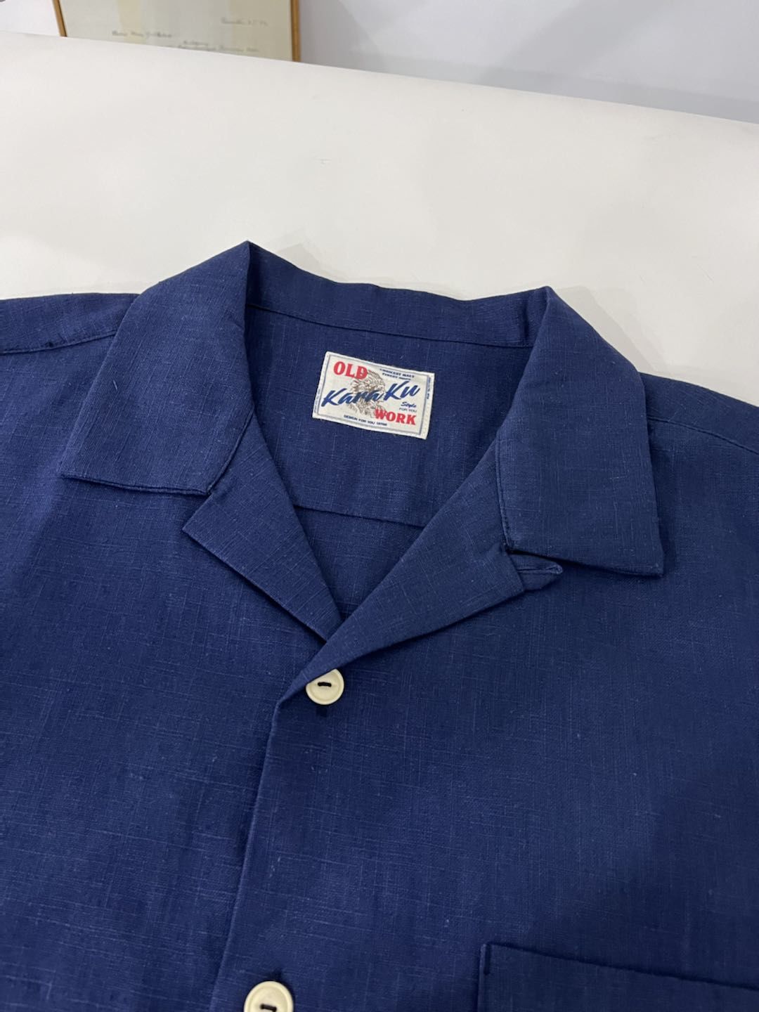 Customer photo review of 藍染　ドロップショルダー綿麻キューバシャツ