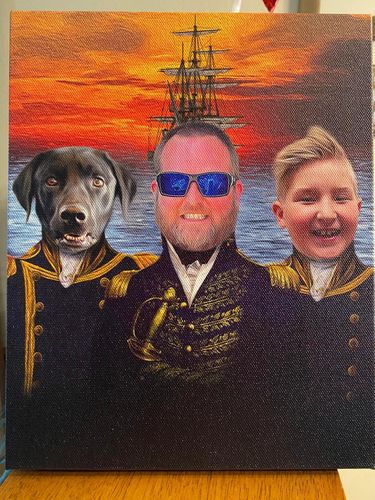 Customer photo review of 'The Explorers' Personalized 2 Pet Canvas