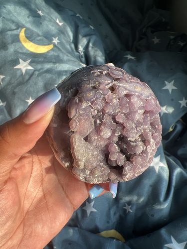 Customer photo review of Grape Agate Sphere- S8