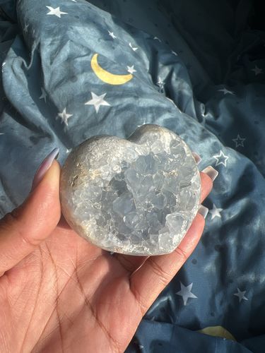 Customer photo review of Celestite Hearts 💙
