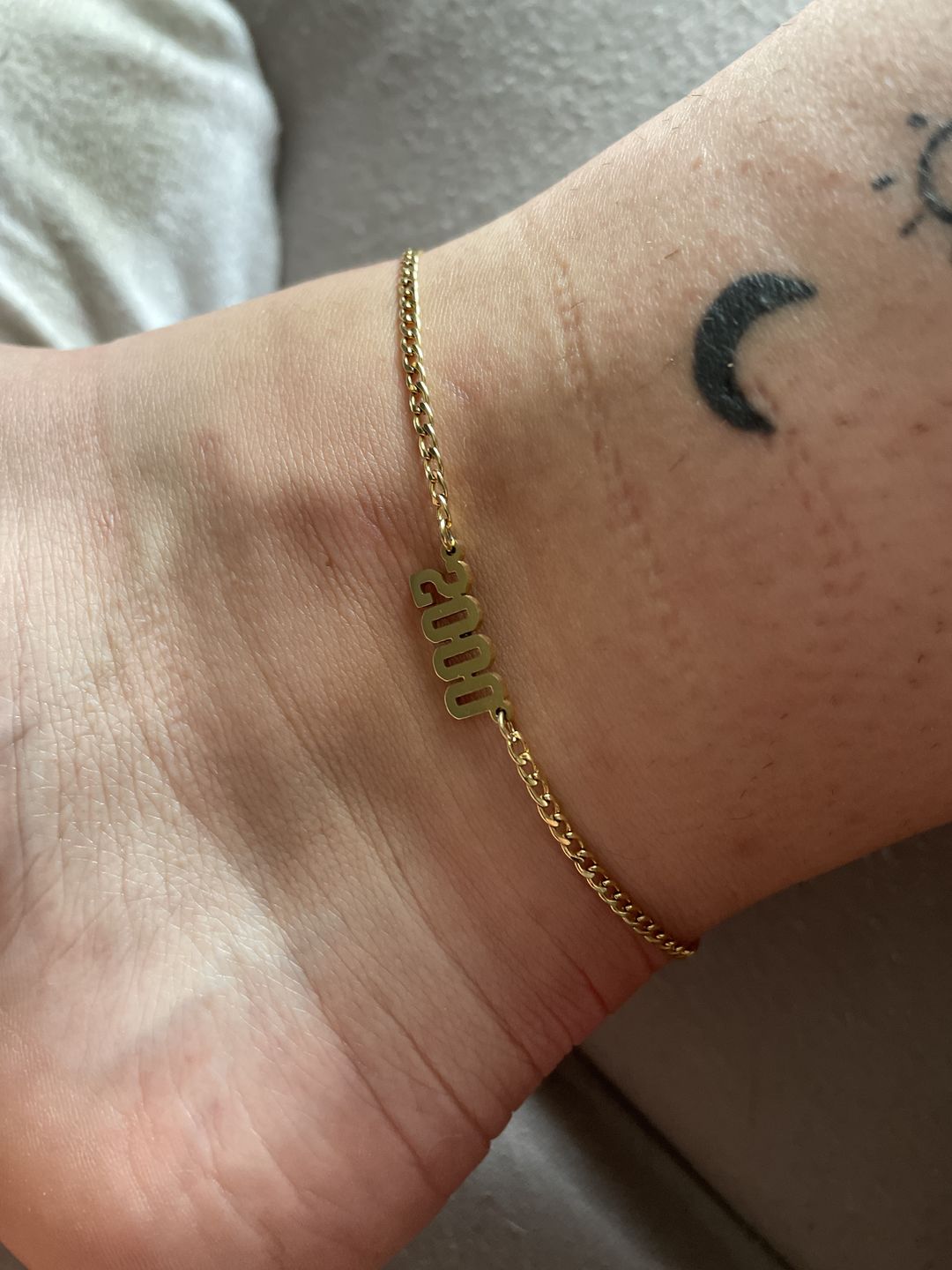 Customer photo review of Year Fußkette | 18K vergoldet