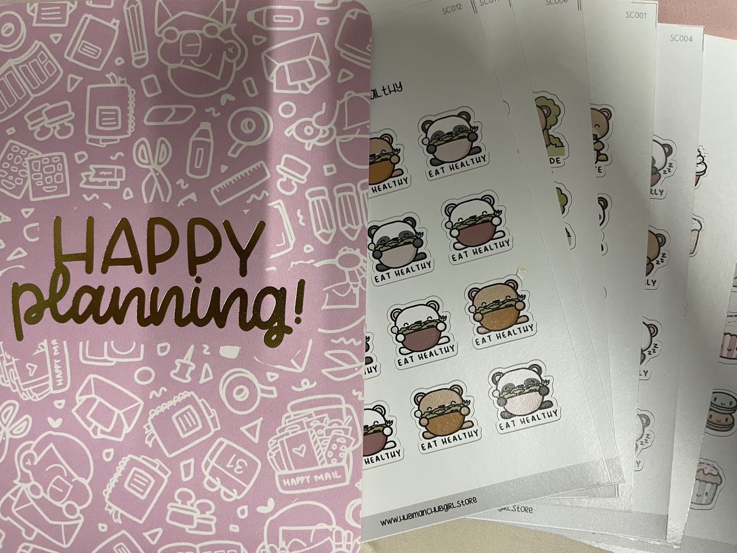 Customer photo review of Self-Care Bear - Sleep Early Planner Stickers