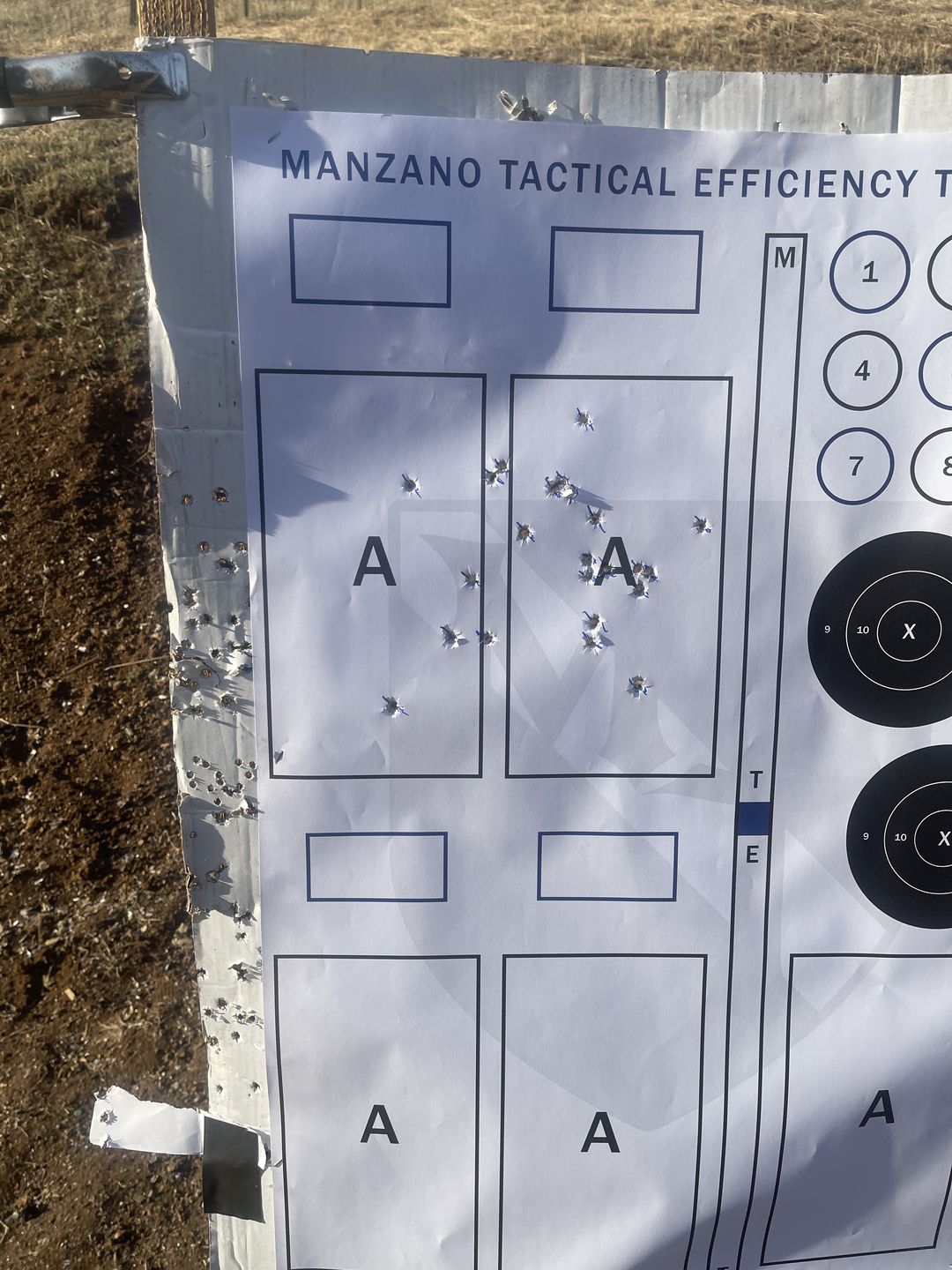Customer photo review of Manzano Tactical Efficiency Target