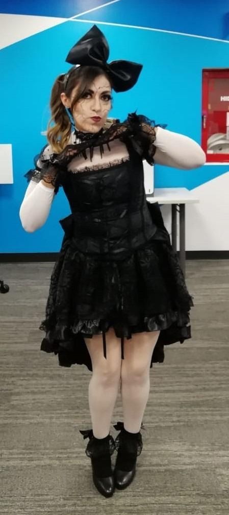 Customer photo review of Short steampunk skirt