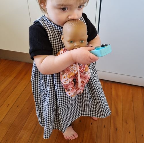 Customer photo review of Ribbed Short Sleeve Onesie - Black