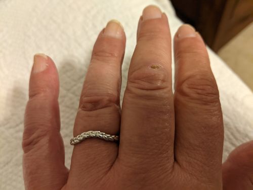 Customer photo review of Wishbone Band in Sterling Silver