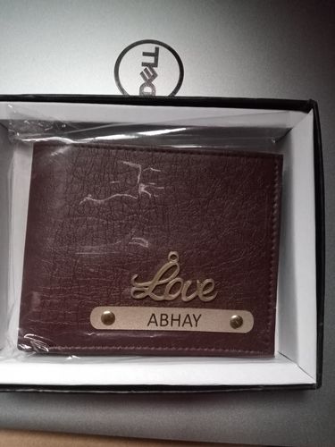 Customer photo review of Premium Quality Men's Wallet With Name & Charm
