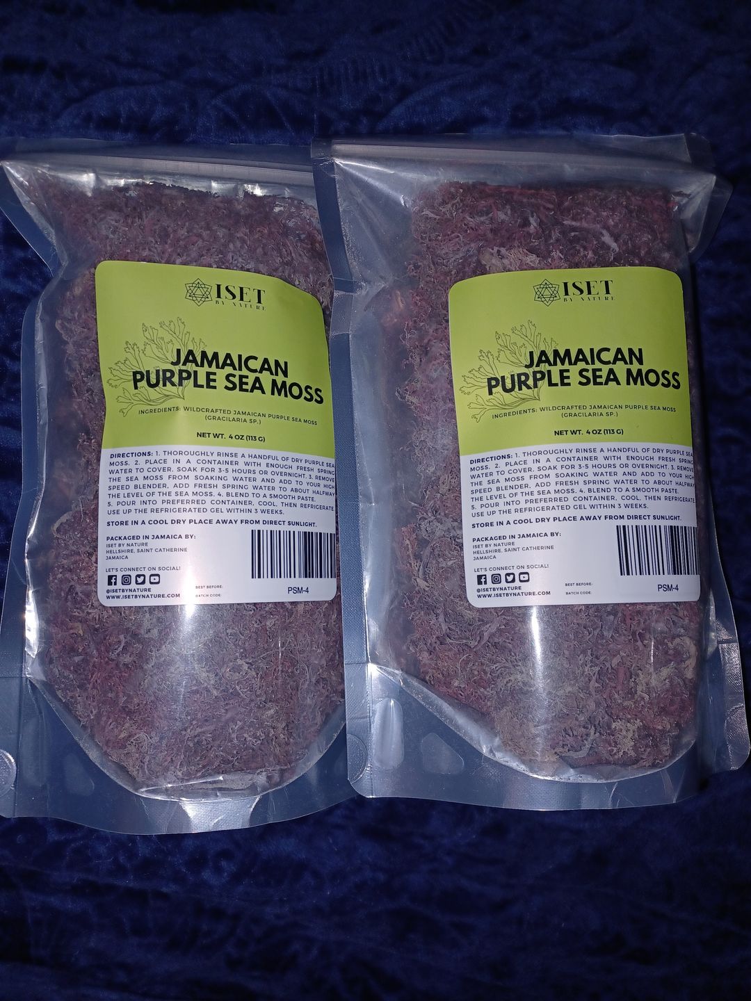Customer photo review of Jamaican Purple Sea Moss (Raw, Wildcrafted)