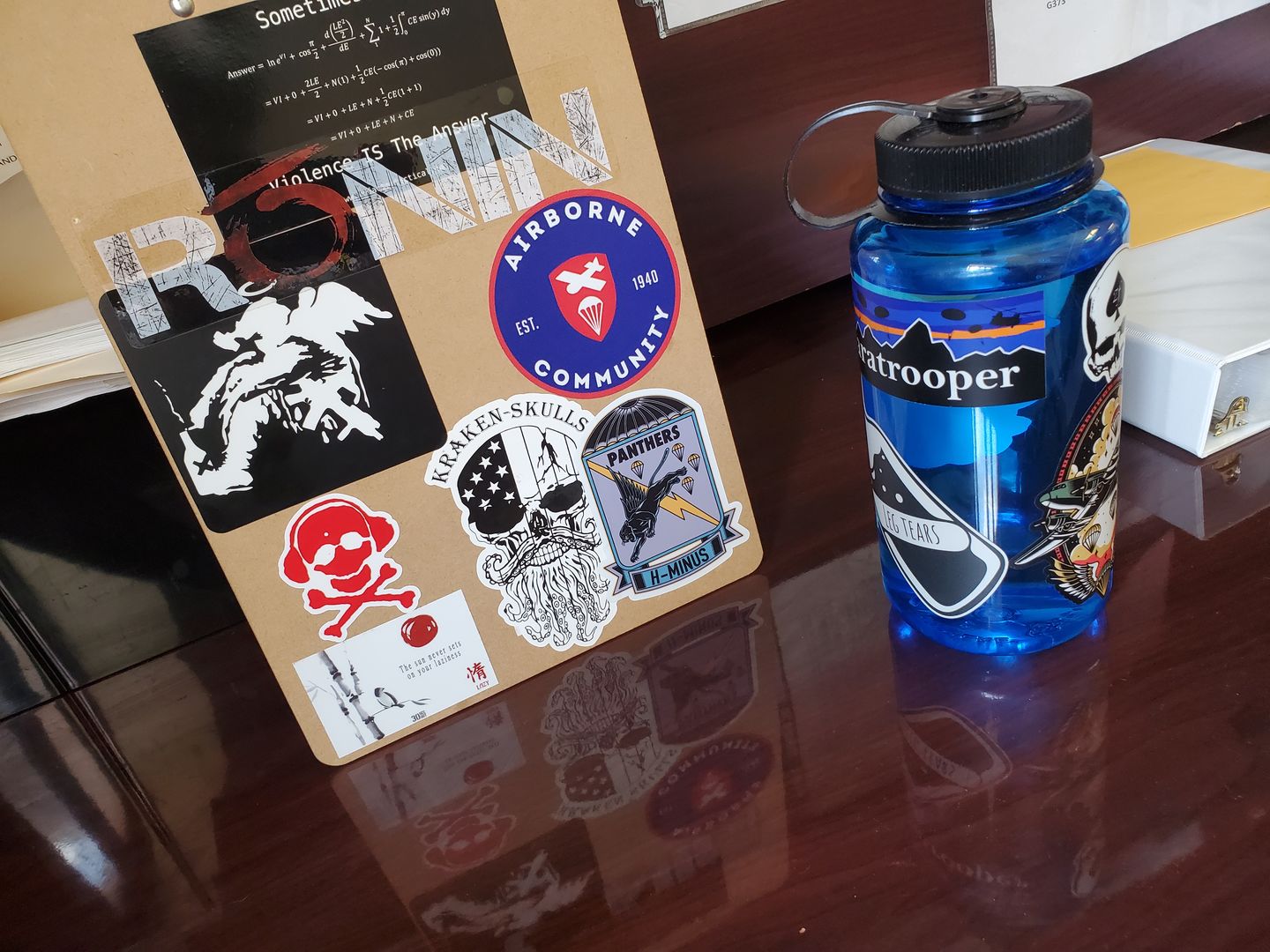 Customer photo review of Airborne Traditional Premium Sticker
