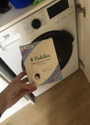 Customer photo review of Eco-Tiras de Detergente 40 lavados Natulim