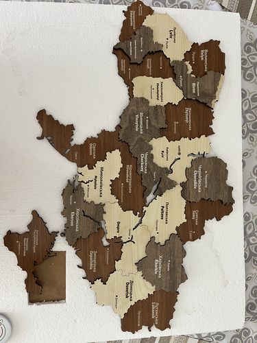 Customer photo review of 3D Wooden Multilayered Ukraine Map