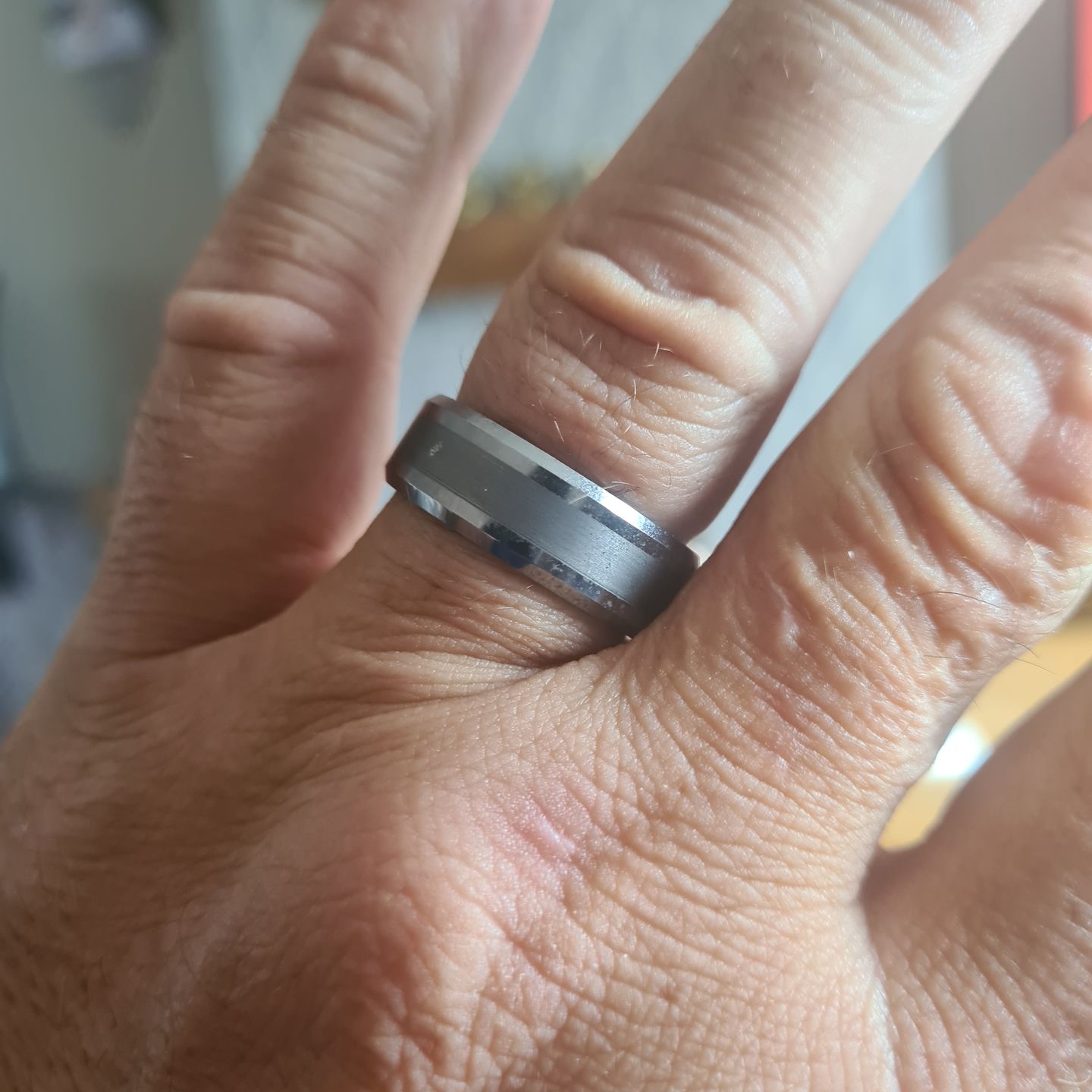 Customer photo review of Brushed 8mm Wonder Ring