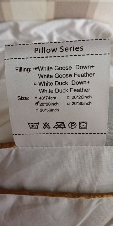 Customer photo review of Goose Down Pillow