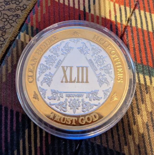 Customer photo review of 1 to 50 Year 40mm Gold & Silver AA Medallions - Bi-Plate Fancy Chips/Coins