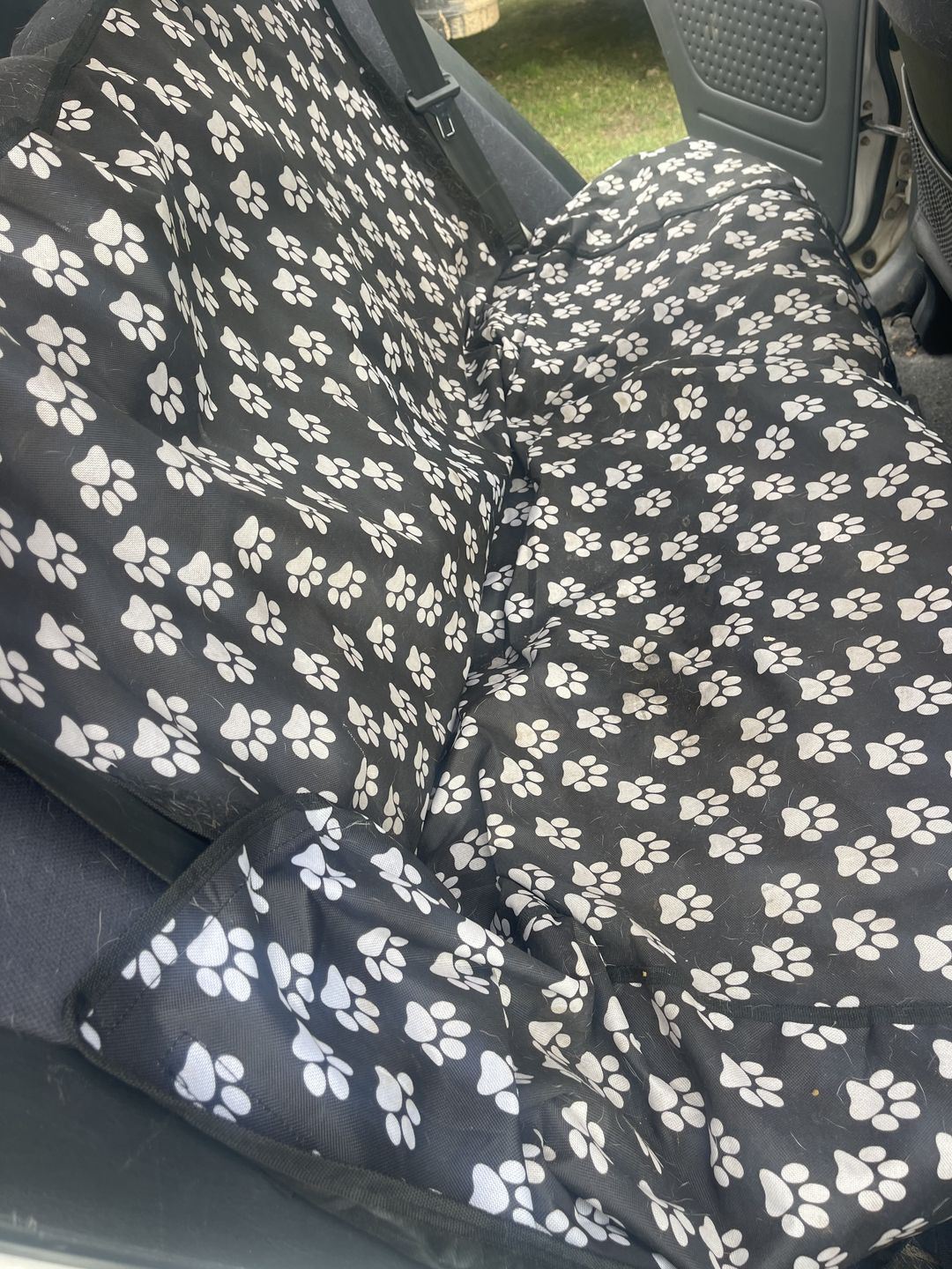 Customer photo review of Paw Print Car Boot Cover
