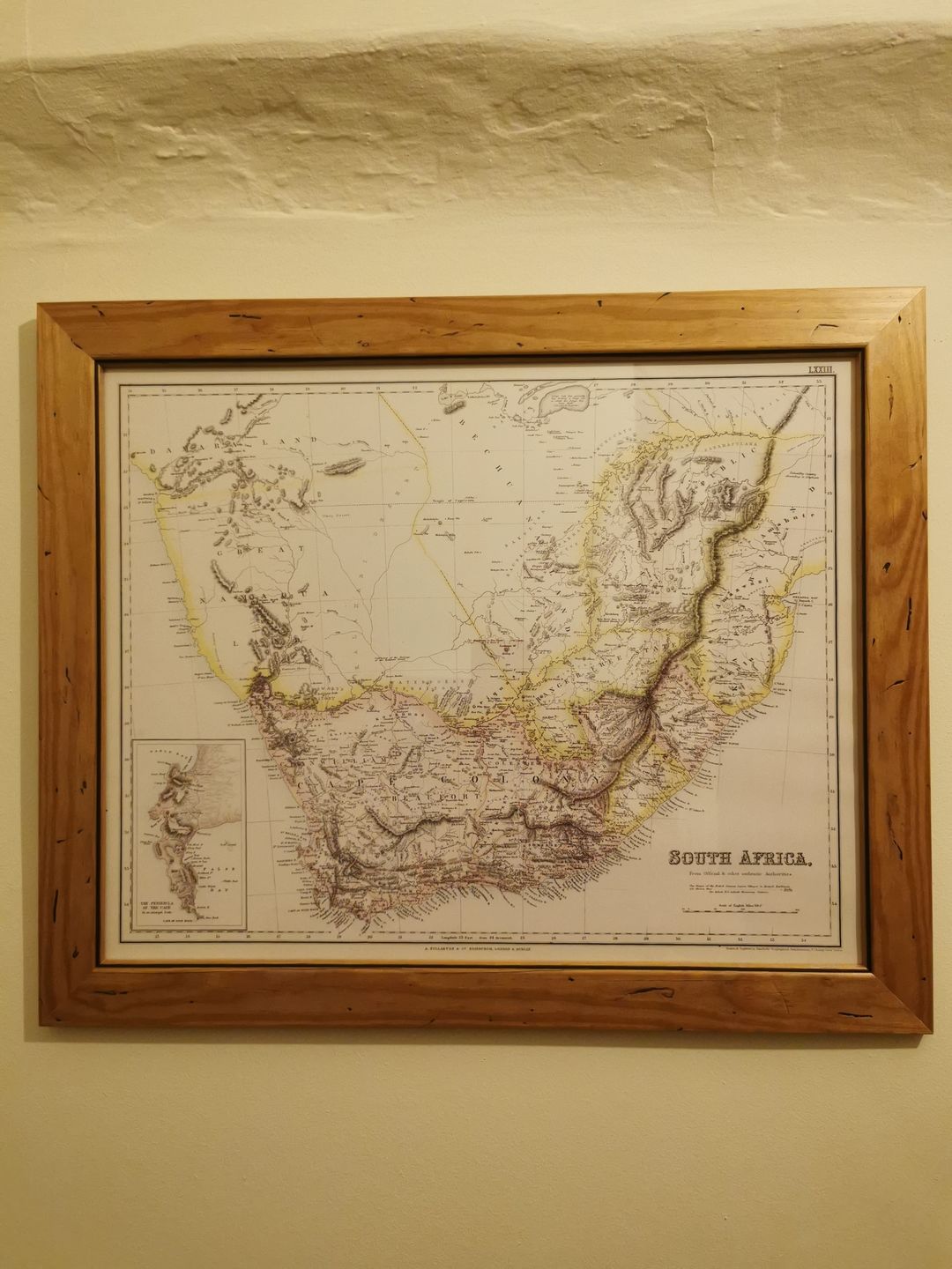 Customer photo review of Old Map of South Africa, 1860 - British & Dutch Cape Colony - Durban, Pretoria, Cape Town, Botswana, Namibia