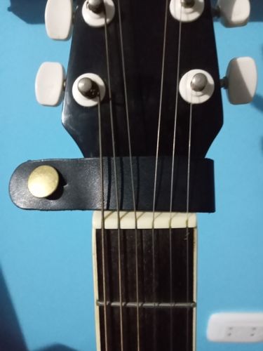 Customer photo review of Leather Guitar Strap Holder Button Safe Lock
