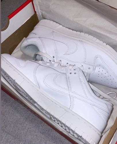Customer photo review of Nike Dunk Low 'Triple White' Women's
