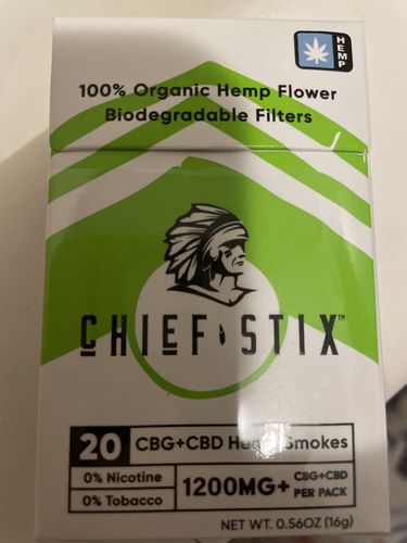 Customer photo review of Chief Stix CBG + CBD Regular Smokes (20ct/pack)