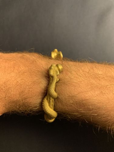 Customer photo review of Brass Double Snake Bracelet