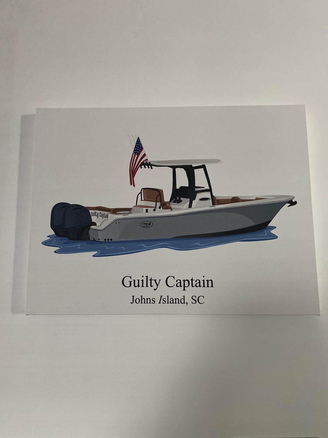 Customer photo review of Custom Boat Print