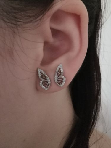 Customer photo review of Bohemian Crystal Butterfly Studs