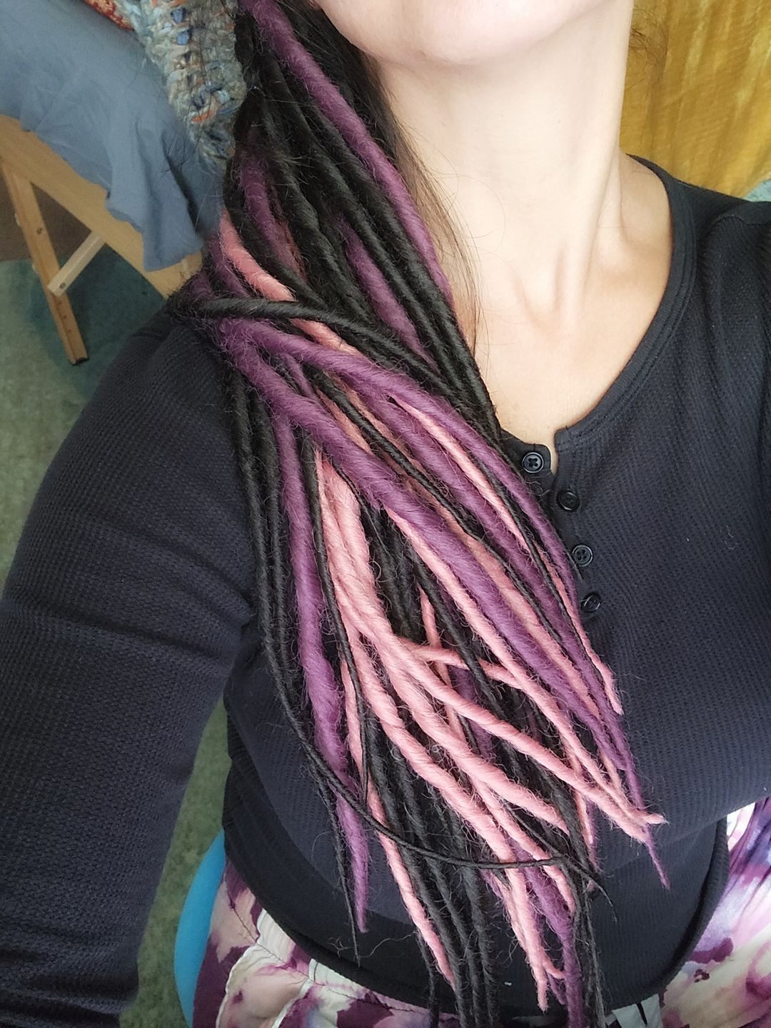 Customer photo review of Dusty Pink  - (1 pack of 5 Dreads)