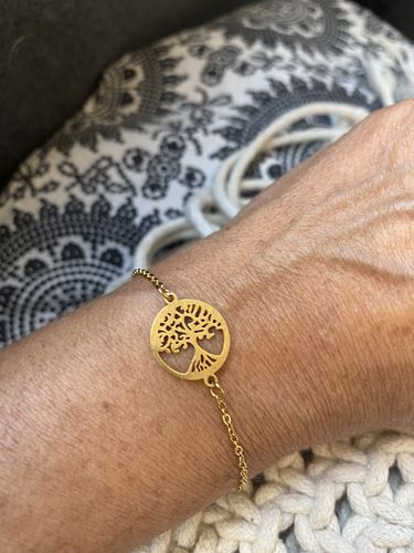 Customer photo review of Bracelet arbre de vie en acier inoxydable