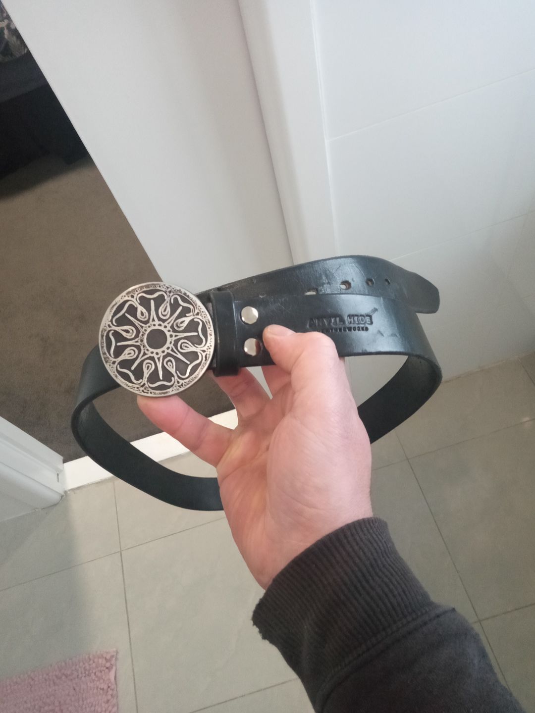 Customer photo review of “Bring your own buckle” belt