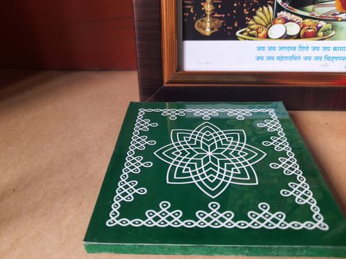 Customer photo review of Lotus Rangoli Wooden Stand / Hridaya Kamalam Kolam Manai / For Lamps / Deities/ Decoration