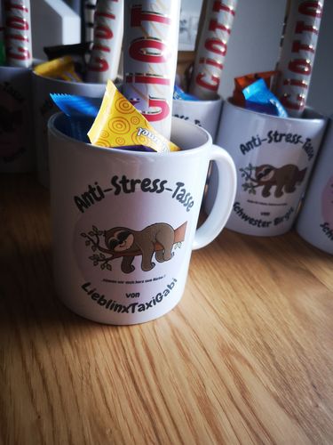 Customer photo review of Anti-Stress-Tasse - Geschenk für Lehrerin, Arbeitskollege, Beamte - personalisierbar