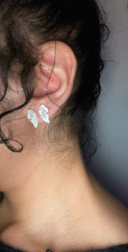 Customer photo review of Bohemian Crystal Butterfly Studs