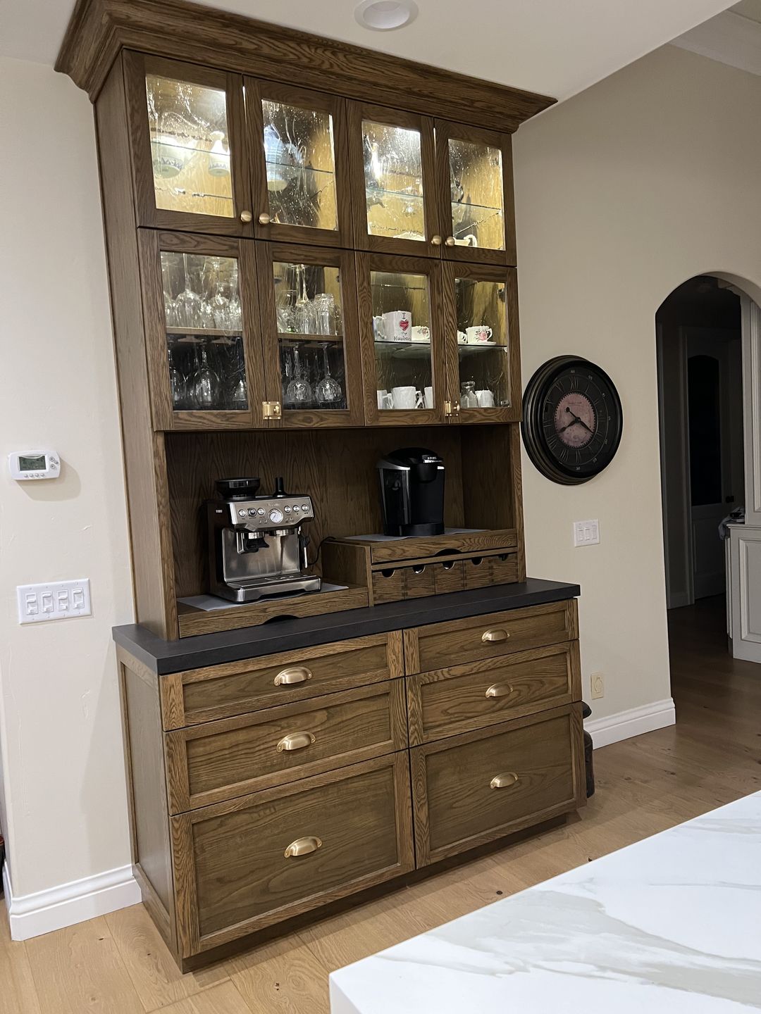 Customer photo review of Classic Brushed Satin Brass Cupboard Handles