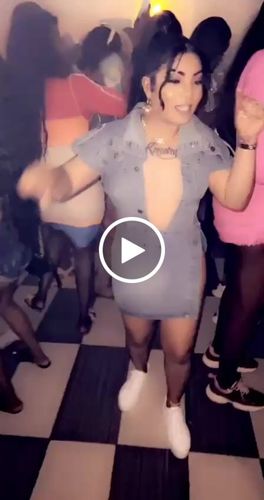 Customer video review of Denim Unique Button Design High Split Mini Dress