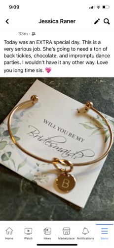 Customer photo review of AC "Tie The Knot" initial Bracelet