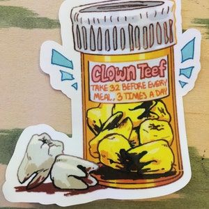 Customer photo review of Teeth Pills Stickers!