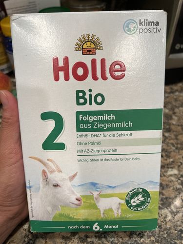 Customer photo review of Holle Goat Stage 2 Organic (Bio) Follow-on Infant Milk Formula (400g), 1 Box