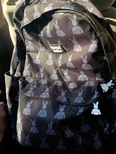Customer photo review of Praying Rabbit Backpack