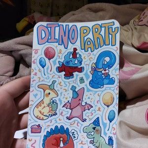 Customer photo review of Dino Party Sticker Sheet